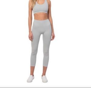 TLA Morgan Stewart grey ribbed leggings